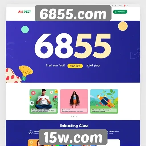 Acessibilidade e design do site 6855.com